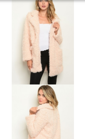Blush faux fur soft cozy coat - Picture 7 of 8